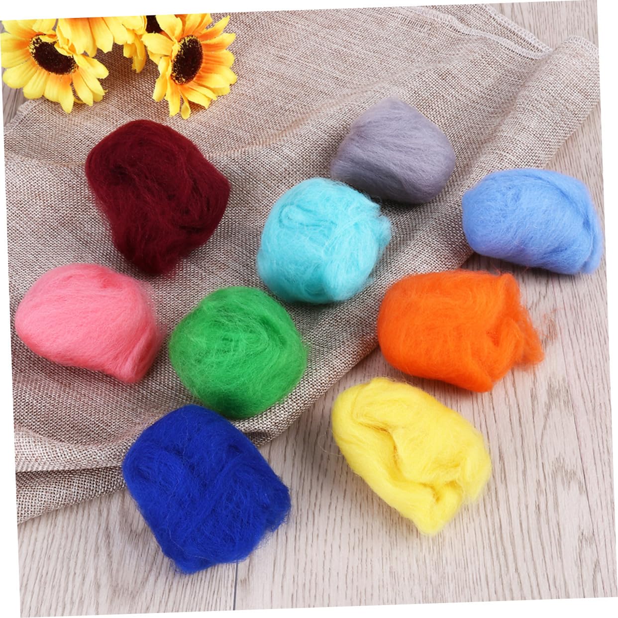Nadel Filzset mit Farben Wollfilz Filzvlies und Filzfaservlies für DIY-filzstempel Hand-DIY Projekte Wollgarn zum Filzen Zufällige Farbe