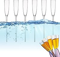 Vista 1 de Copas de champán flotantes, 6 vasos flotantes inastillables para la piscina, copas de vino de plástico al aire libre (transparente x 6 unidades)