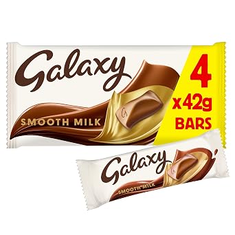 Galaxy Smooth Milk Chocolate 42g (Pack of 4)