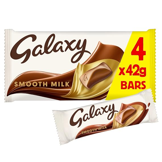 Galaxy Smooth Milk Chocolate 42g (Pack of 4)