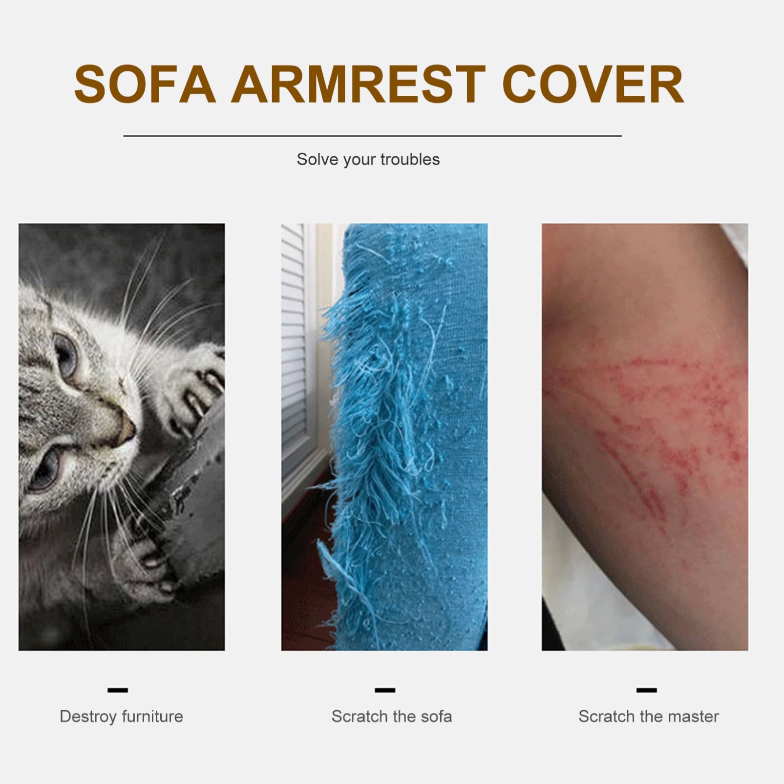 Garra de Sisal Protector contra Arañazos para Sofá Antiarañazos | Funda para Reposabrazos, para Casa y Oficina, Cat Scratch Pad, Suministros Mascotas