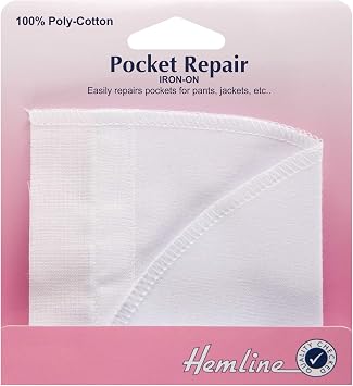 Iron On Pocket Repair Sew In Pocket Repair Trouser Pocket Lining 100% Poly Cotton Patches Iron On