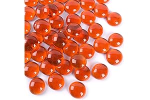 HUIANER Flat Glass Marbles: Translucent Decor Gems for Vases, Aquariums, and Fish Bowls