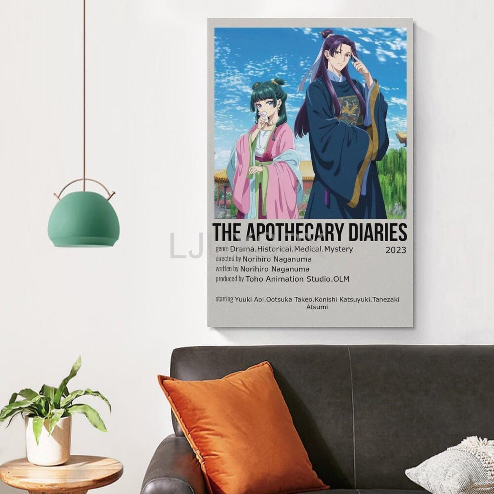 Poster Mural Vintage Sur Toile "The Apothecary Diaries" - Dimensions 30 X 45 Cm - Style Sans Cadre - Déco Salon Ou Chambre