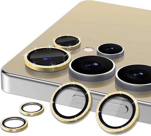 Vista 514 de para Samsung Galaxy Z Flip 7 Protector de Lente de Cámara, Cubierta de Lente de Vidrio Templado con Anillo de Metal Individual, [Fuerte Adhesión] 1