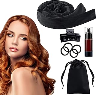 Bicico Heatless Hair Curler, Heatless Curling Rod Headband, No Heat Curlers Hair Rollers to Sleep in Curl Ribbon, Lazy Hair Curler, Heatless Curls For Women Sleep Overnight Curls Wave, 8 Piece Set