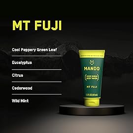 Mando Mini Body Wash - 24 Hour Odor Control - Removes Odor Better than Soap - 1.5 Ounce Tubes (Pack of 4, in 4 scents: Bourbon Leather, Pro Sport, Mt Fuji, Unscented)