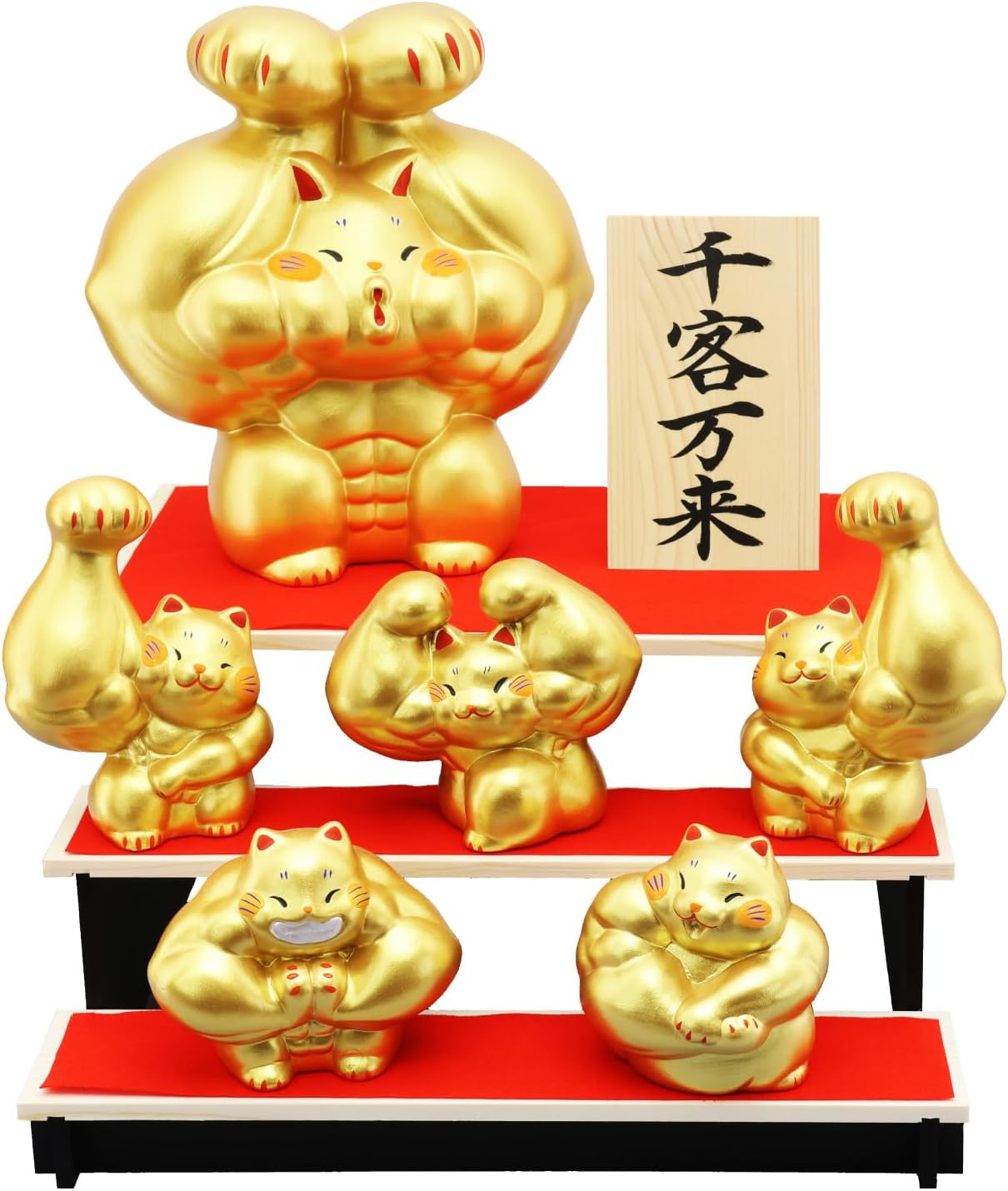 九谷焼】6号 剣獅子 盛 魔除け 財運 縁起置物 楽天市場】獅子剣 白