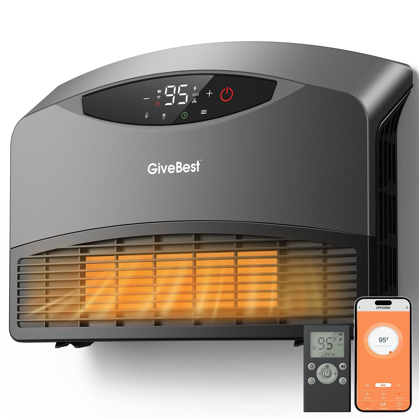 GiveBest Smart Wall Heater - WiFi & Remote Control -10 GiveBest Smart Wall Heater - WiFi & Remote Control -10