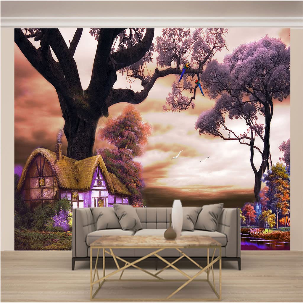 Photo mural intissé wallpaper paysage 3D pour fond de télévision moderne