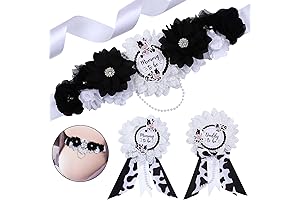 JOYMEMO Cow Print Baby Shower Sash Kit
