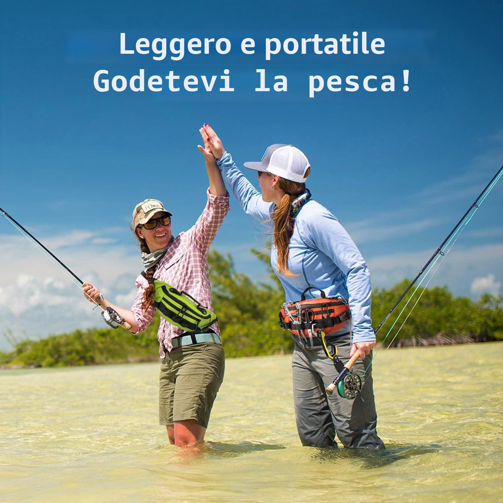 THKFISH Borsa per attrezzatura da pesca Marsupio Uomo impermeabile per donna e uomo Borsa a tracolla da pesca