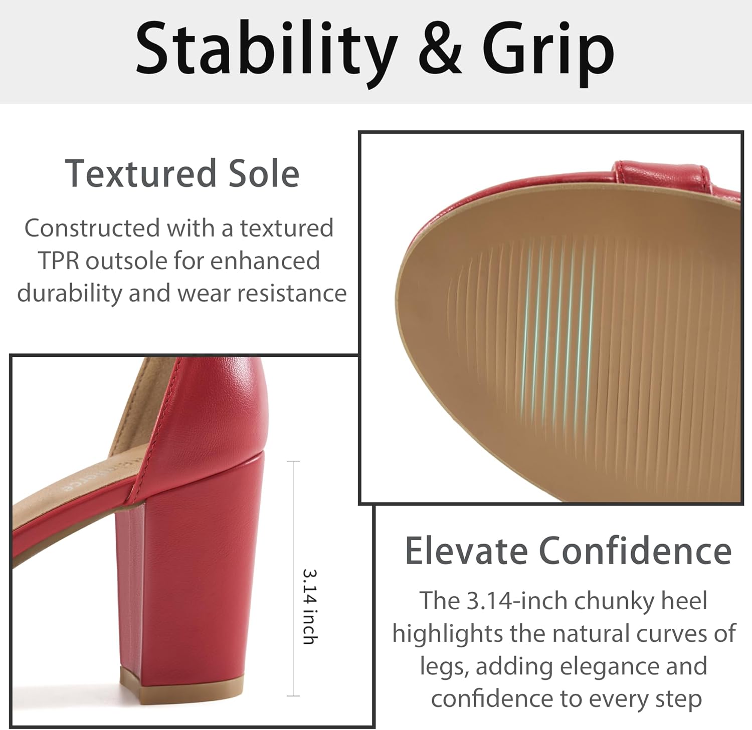 Comfortable Block Heels for Women: 3.14" Stable Walk for Confidence on Wedding - Elegant Bow Ankle Strap & Cushioned Insole for Bride & Bridesmaids - Image 6