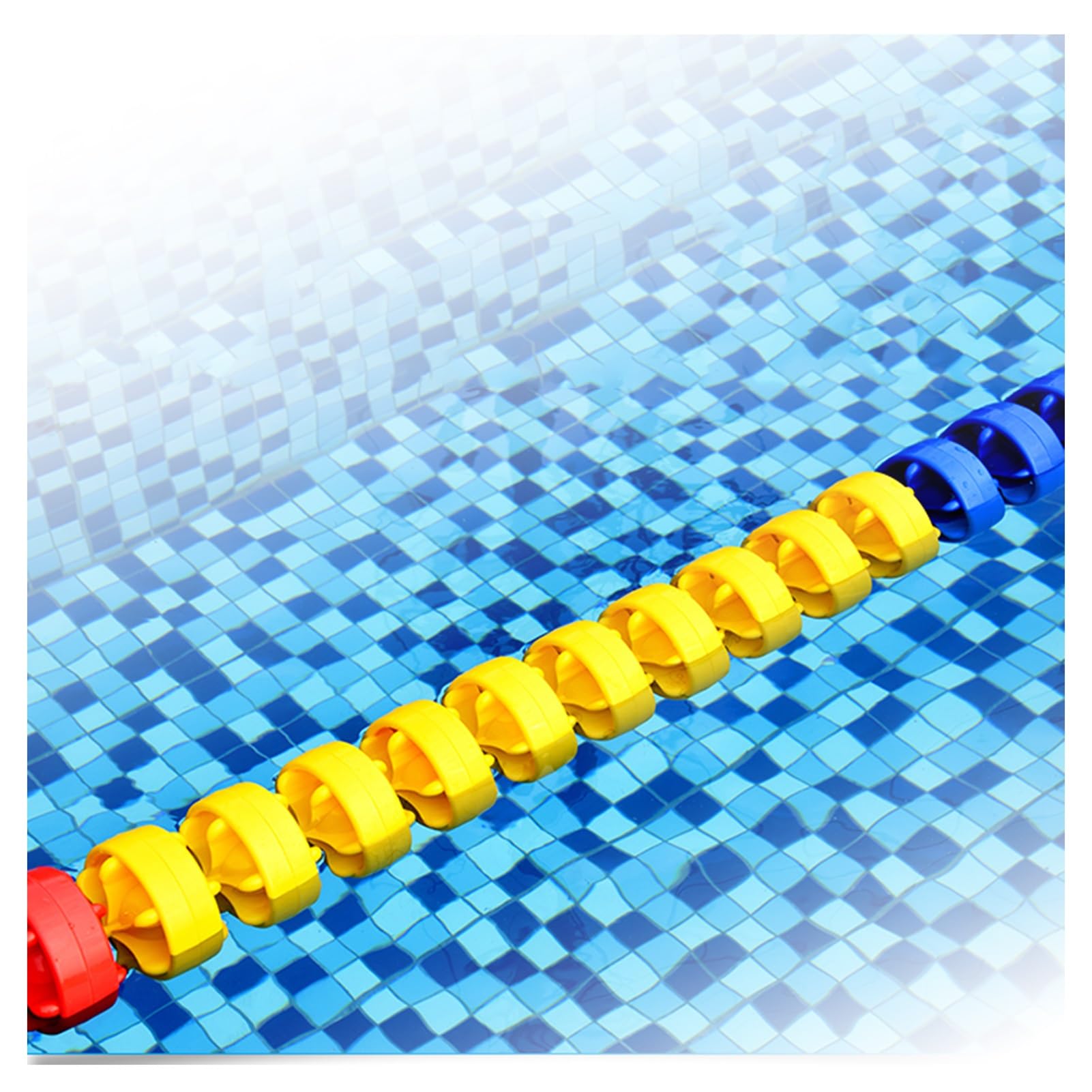 GJMSSMY Pool Safety Divider Lane Line,3.3ft-39ft Floating Pool Safety Divider Rope, Durable Lane Line for Competitive Swimming, Ideal for Shallow Water Safety, 9m/30ft Length