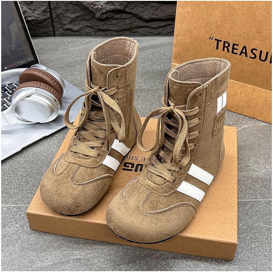 Amazon | [ZKGK] 厚底ブーツ レディース ライディングブーツ