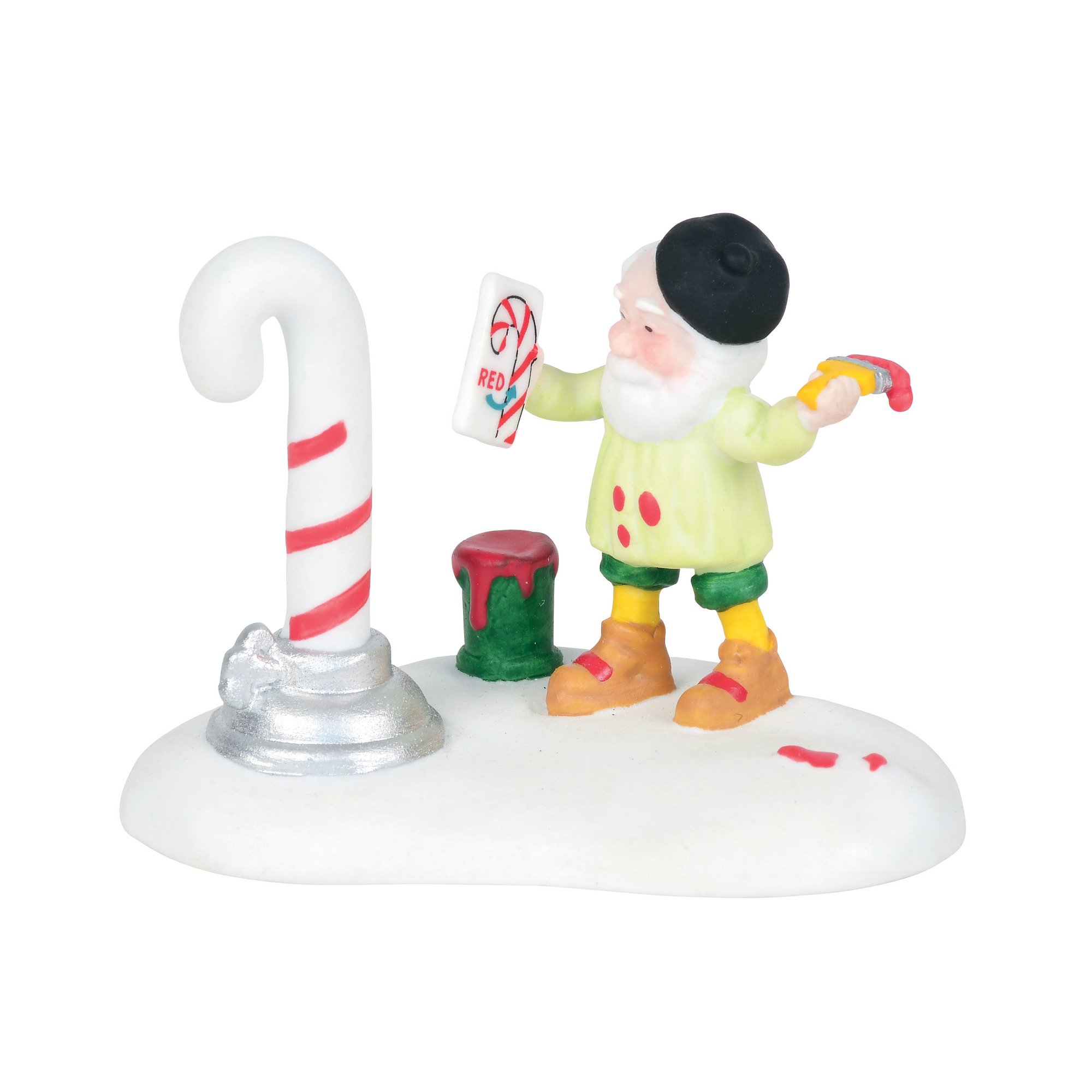 Department 56North Pole Village Accessories Putting on The Stripes Figurine, 1.75 Inch, Multicolor