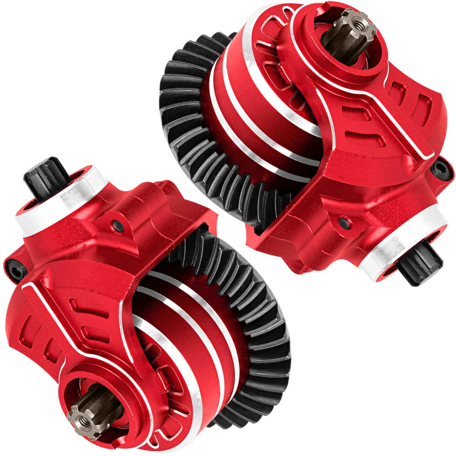 BRCatWPark RC 2Pcs Speed Up 35T Differential & 14T Main Gear Set Upgrades Part for 1/8 Typhon Vendetta 3S BLX Infraction,1/10 Bigrock Granite Senton Vorteks 3S BLX Kraton Outcast 4S BLX,Red