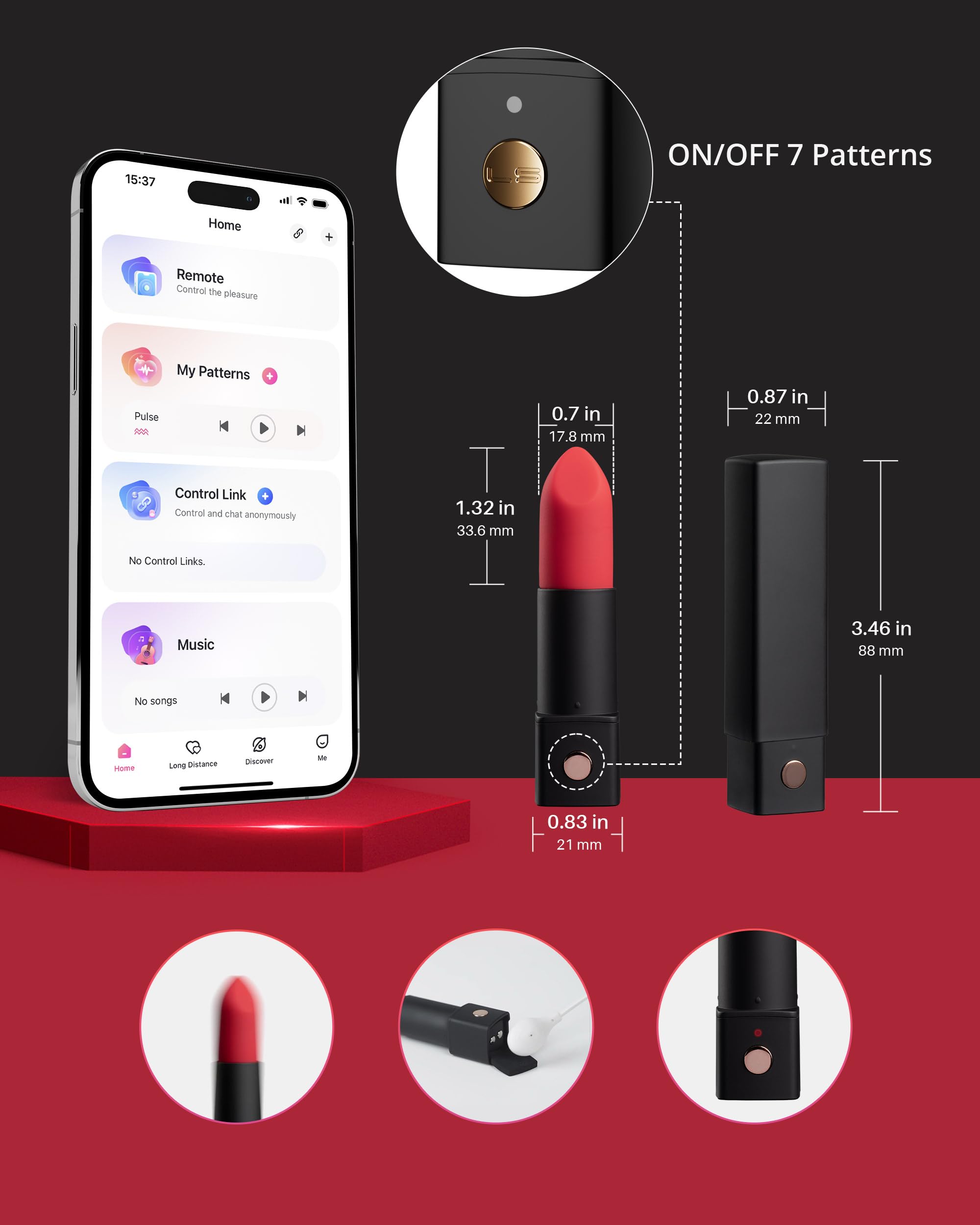 LOVENSE Exomoon Mini Bullet Vibrator Bluetooth Secret Lipstick Vibrator, Waterproof Nipple, Clitoris & G Spot Massager for Women, Small Portable Vibrating & Massaging Adult Sex Toys for Couples