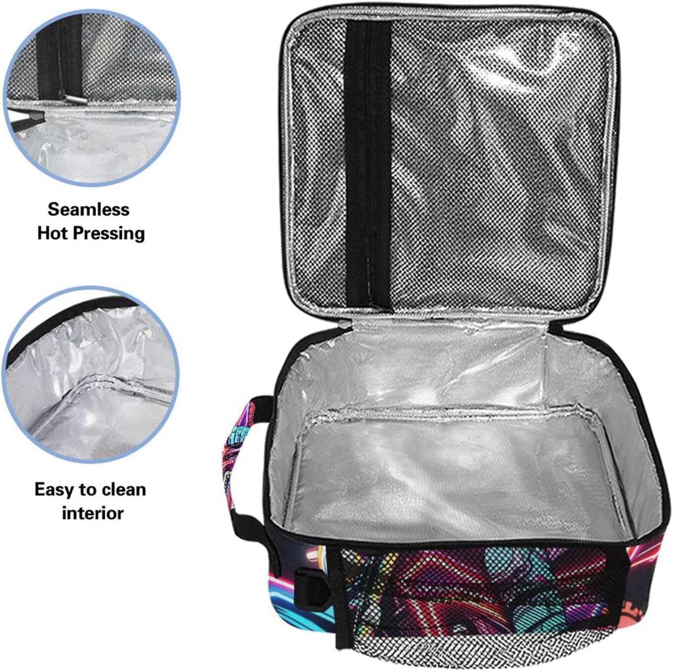 Lunch Box Motocross Motorcycle Race Prep Kids Cooler Insulated Lunch Bag Tote Freezable Shoulder Strap Waterproof Picnic Meal for School Office