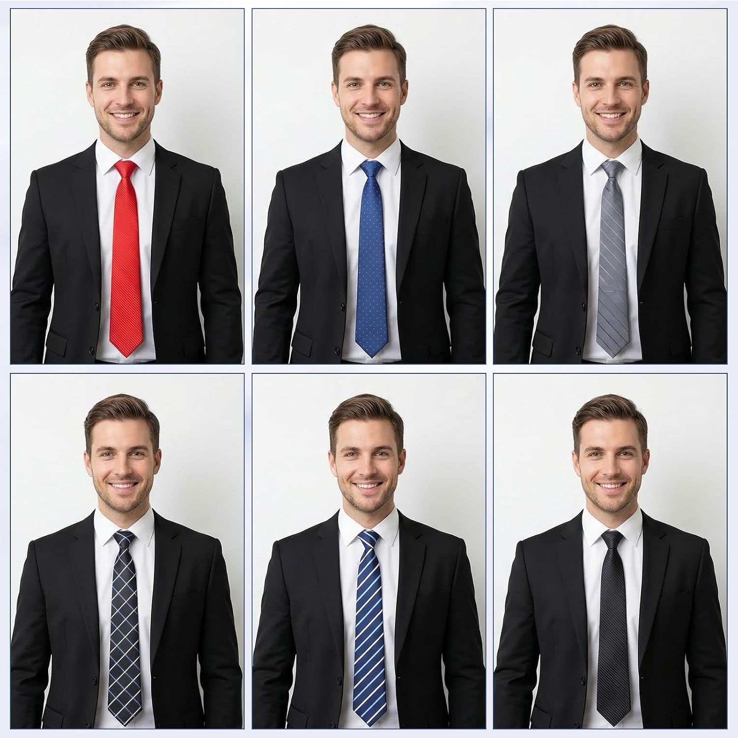 Men's 12 PCS Classic Zipper Ties, Easy Necktie Striped Solid Plaid Dots Mixed Lot Tie for Business Office School, Easy Necktie Striped Tie Costume for Boys, Classic Color