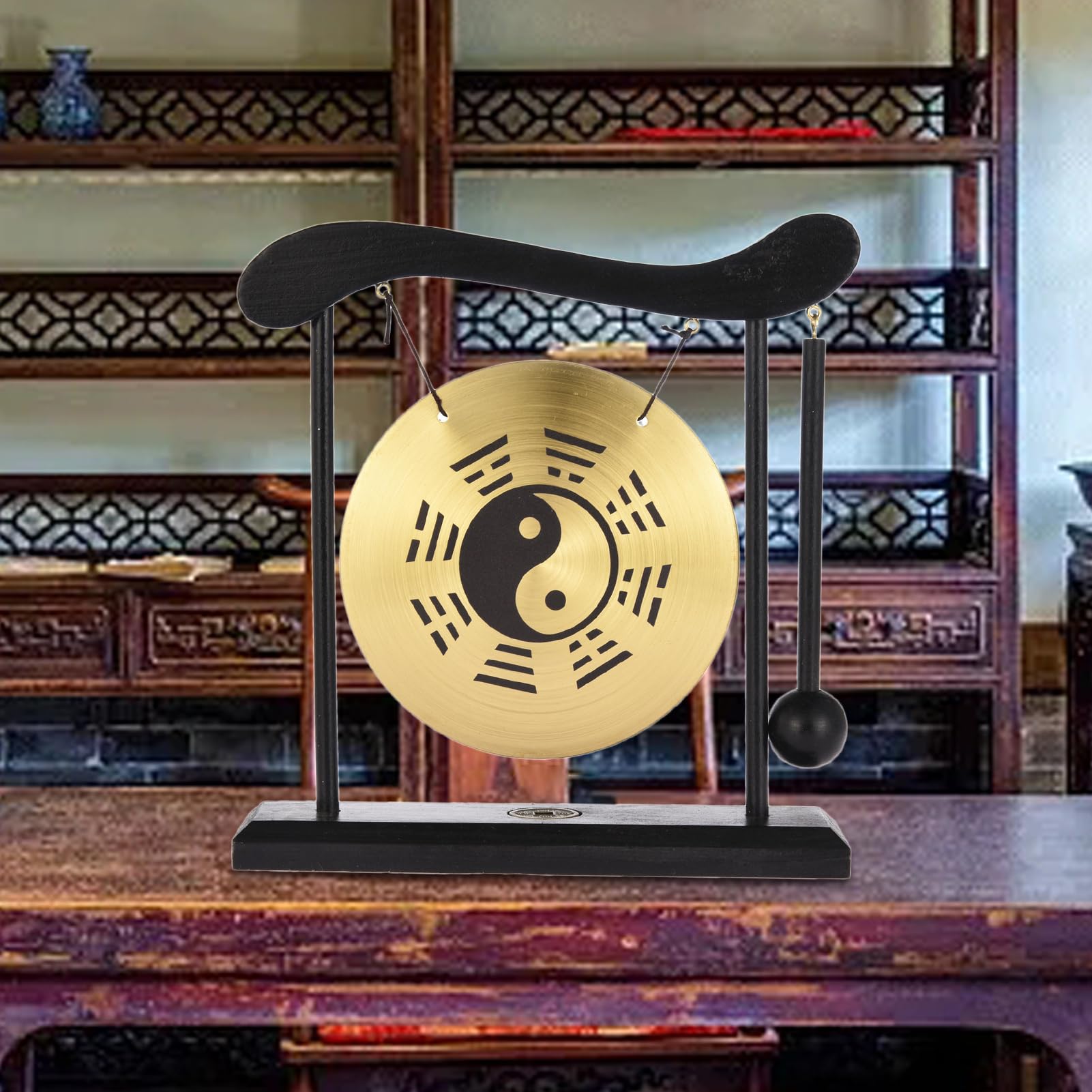 Mini Gong japonés – Mesa Gong Percussion Set | Campana de Meditación para Escritorio, Instrumento Decorativo, Relajación Sonorosa para la Oficina en el Hogar Práctica Yoga Amb Espiritual