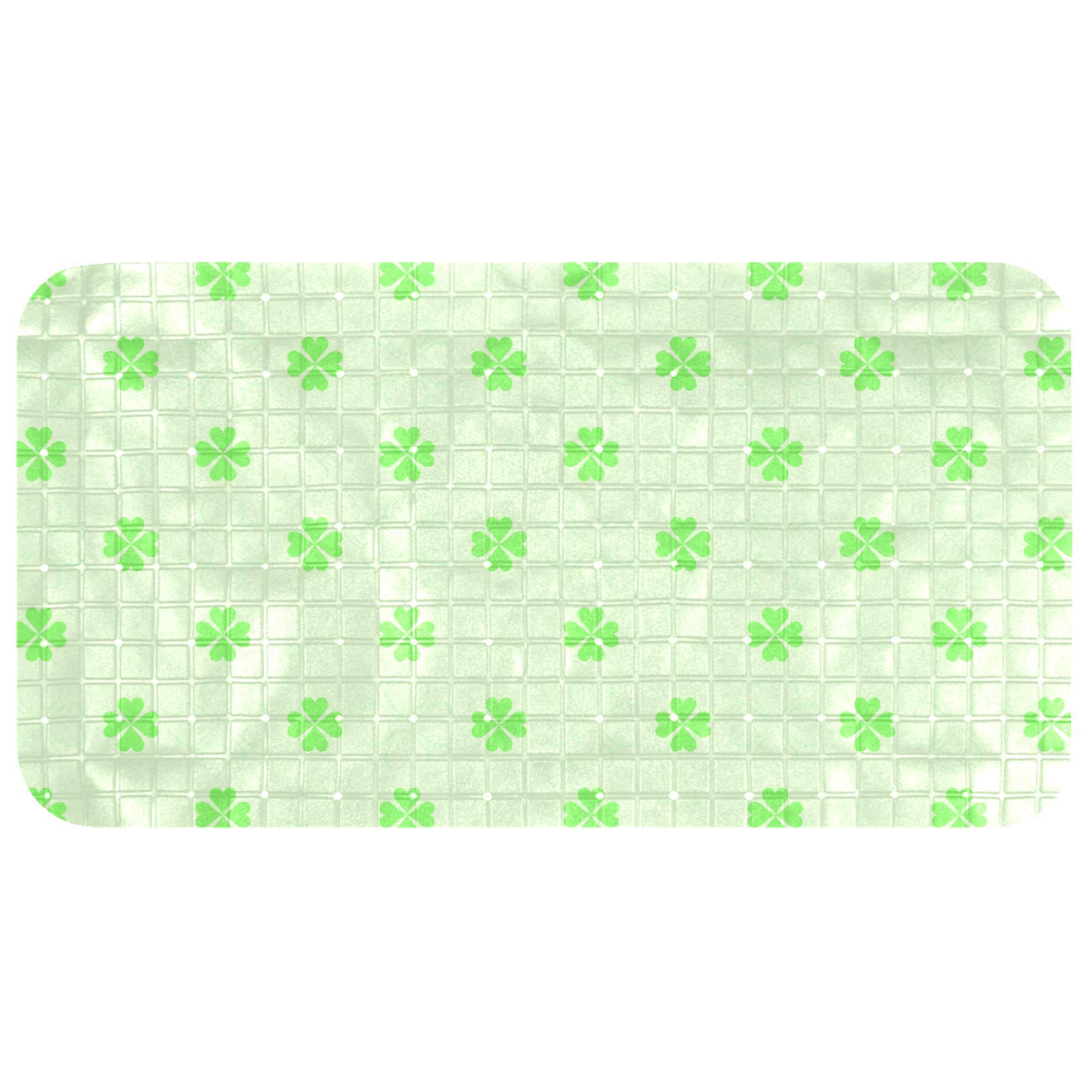 Tapis de baignoire enfants trèfle 4 feuilles à ventouses drainage