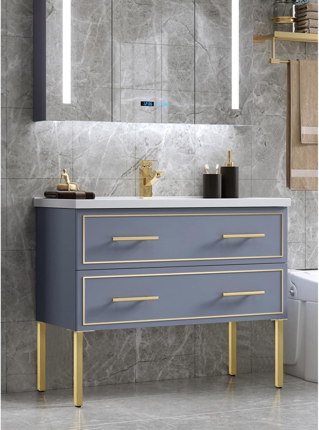 Furniture Legs Furniture Legs Adjustable,Black/Gold,4 Pcs Metal Table Legs,Cabinet Legs,Sofa Legs,Bed Legs,Coffee Table Legs,Desk Legs,Bathroom Kitchen Replacement Furniture Feet,Go