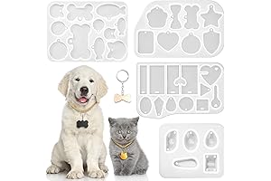 meekoo Assorted Resin Molds Dog Tag Silicone Mold