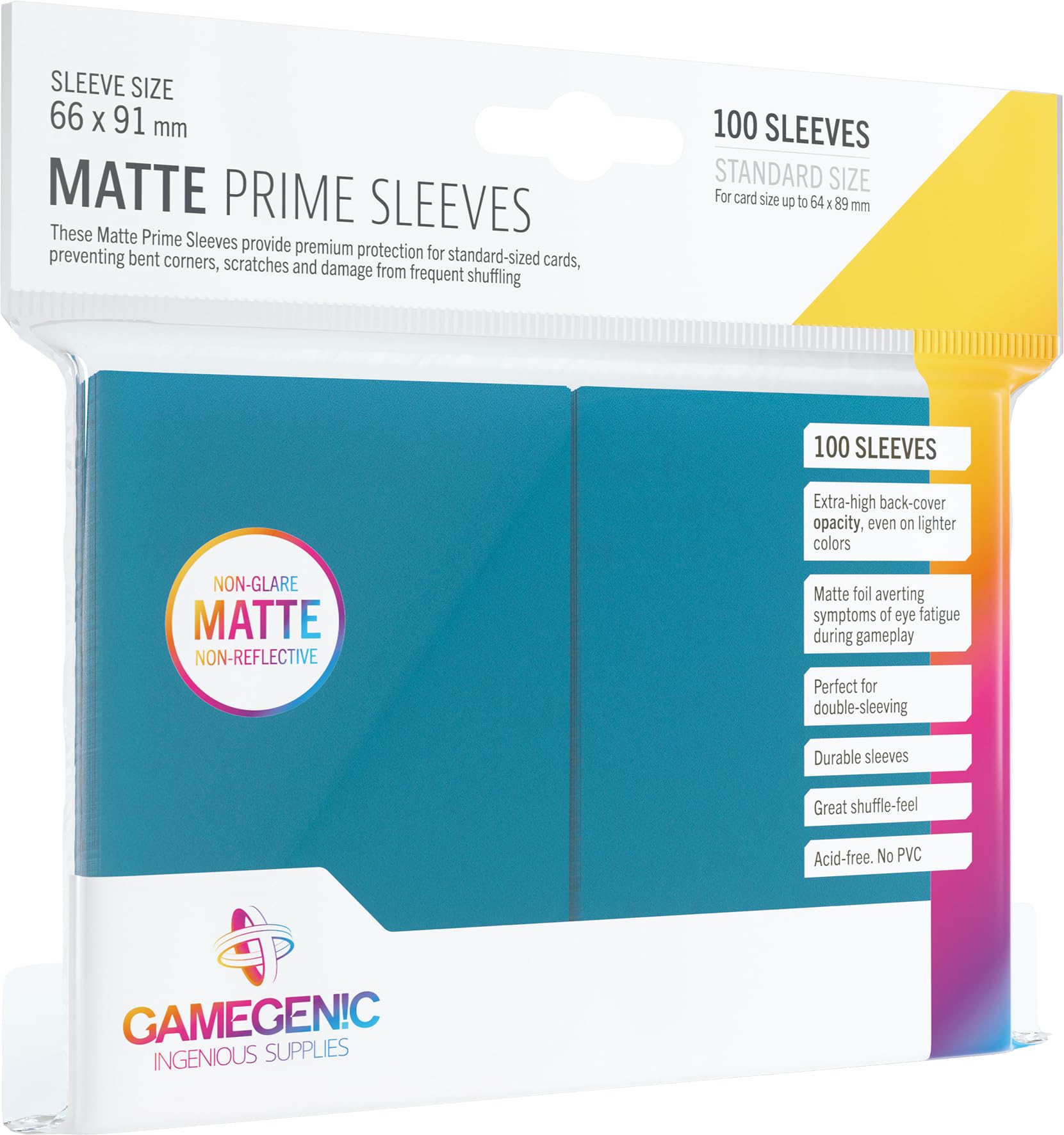 Amazon.com: Matte Prime Standard-Sized Card Sleeves | 100 Pack of 66 mm by 91  mm Card Sleeves | Premium Quality Card Game Holder | Use with TCG and LCG  Games | Blue