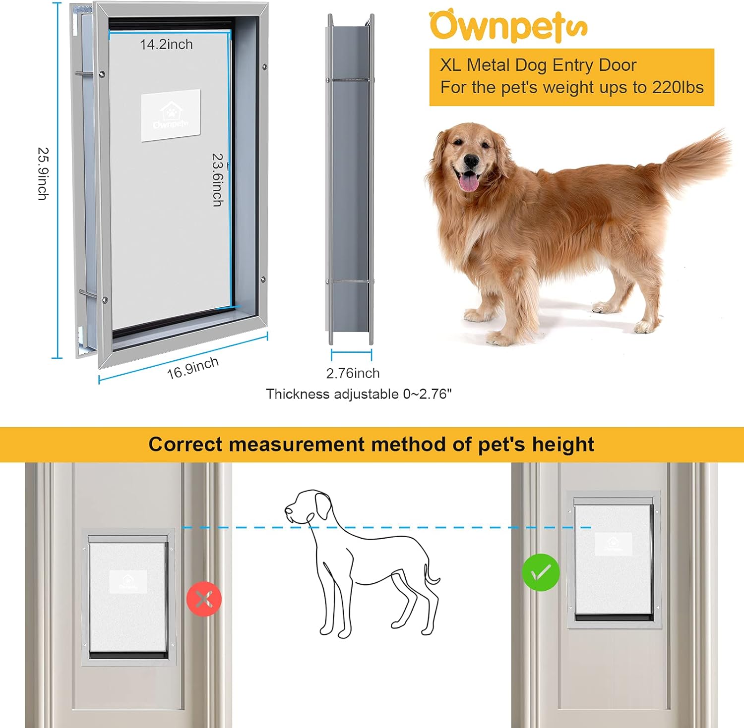 extra large dog flap