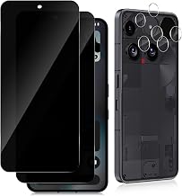 Datree Privacy Screen Protector for Nothing Phone 3, 2+2 Pieces Anti-Spy Anti-scratch Tempered Glass with Camera Lens Protector, 9H Hardness No Bubbles
