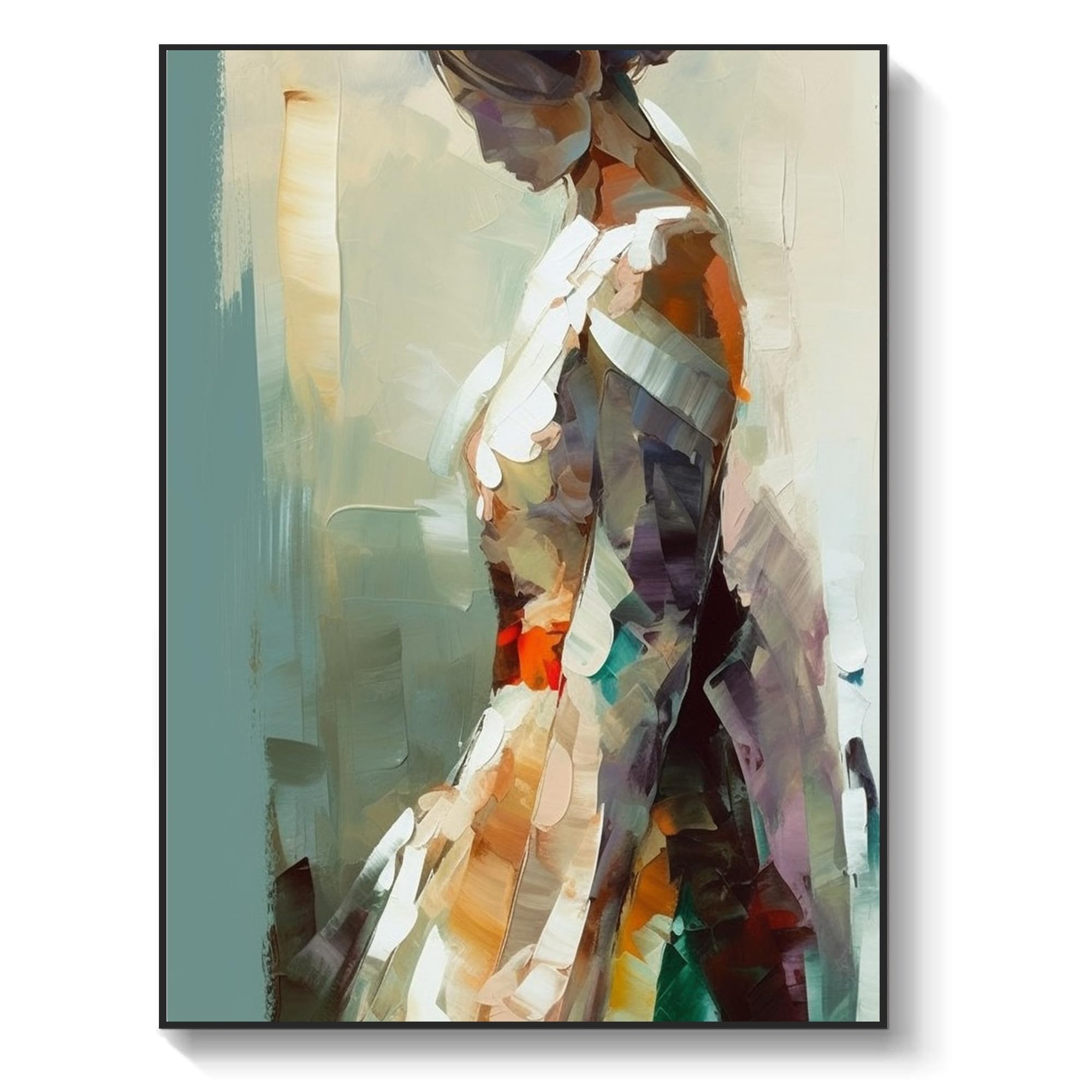 Amazon.com: Colorful Woman Art Modern Original Woman Face Canvas