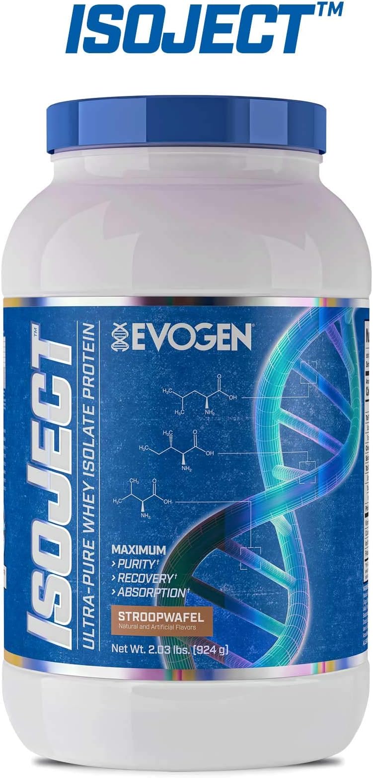 Evogen Isoject Stroopwafle | Premium Whey Isolate w/ Ignitor Enzymes | 28 Servings