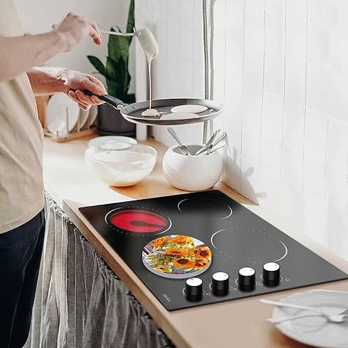 Miniatura 37 de 4 fundas redondas para quemador de estufa de Halloween, cubiertas de quemador eléctrico de calabaza de otoño, 8 y 10 pulgadas, cubierta para Obras