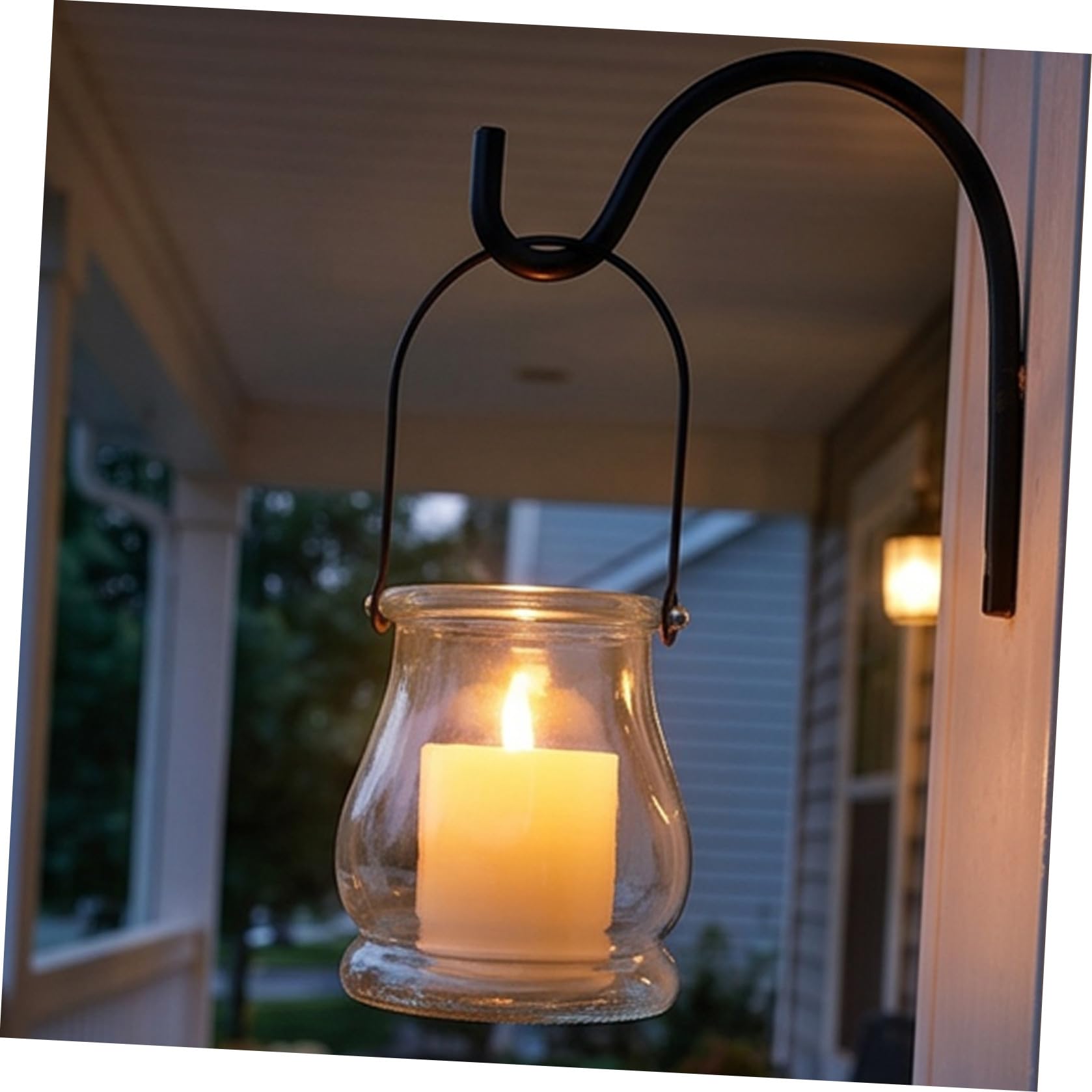 Portacandele in Vetro con Manico, 6 Pezzi per Candele Tealight