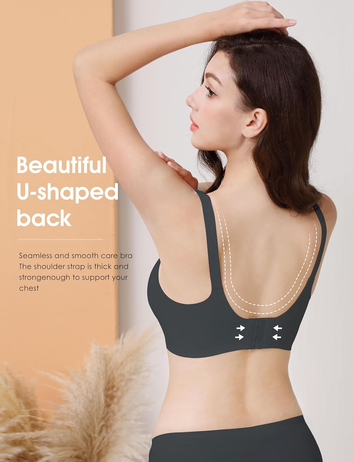 Women's Maternity Nursing Bra for Pregnancy & Breastfeeding - V Neck Seamless Wireless Bra - Image 4