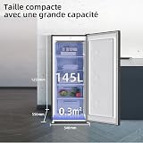 CHiQ Congélateur armoire avec une capacité de 145L, Congélation rapide, Thermostat réglable, Silencieux, Porte réversible, Noir, Classe énergétique E - 2