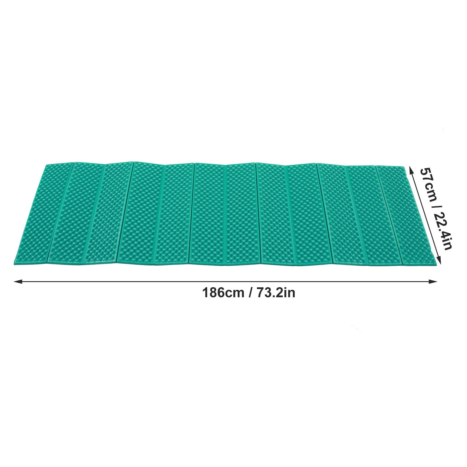 Sorandy Faltbare, Verdickte Schaumstoff-Schlafmatte für Camping, 186 X 57 cm, Doppel-Eierkisten-Isomatte für Berge, Grasland, Flussufer, Langlebige Schaumstoff-Schlafmatte