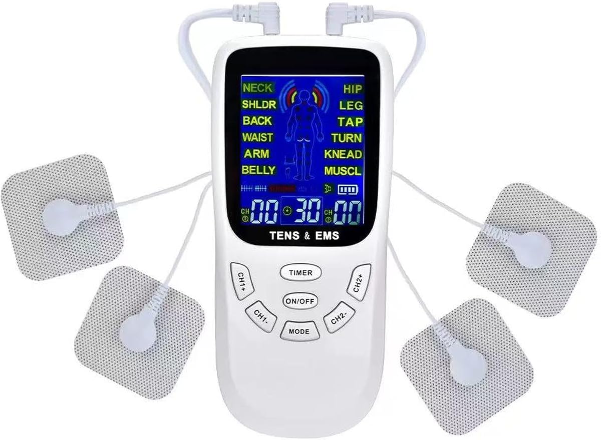 Tens Unit Muscle Stimulator Machine - Sciatica Pain Relief Devices Electric Stimulator Physical Therapy for Pain Relief, Dual Channel 36 Modes Rechargeable Electronic Pulse Massager with 8 TENS Pads