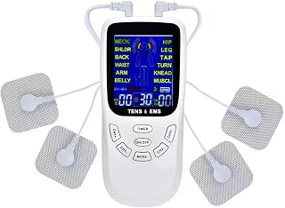 Tens Unit Muscle Stimulator Machine - Sciatica Pain Relief Devices Electric Stimulator Physical Therapy for Pain Relief, Dual Channel 36 Modes Rechargeable Electronic Pulse Massager with 8 TENS Pads