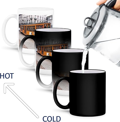 Vista 11 de Kike Calvo Italia – Tren Tranvía en Milano Plaza Duomo Milán Italia – Tazas, Blanco