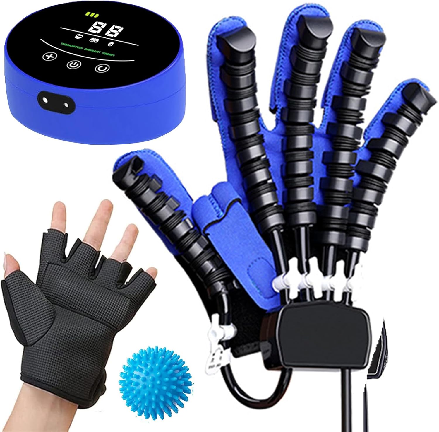 GAOXIAO Rehab Hand Exerciser Aids Robotic Arm Glove, Rehabilitation Exercise Equipment for Patient with Cerebral Palsy or Arthritis Stroke Hemiplegia, Hand Strength Exercise B Right S