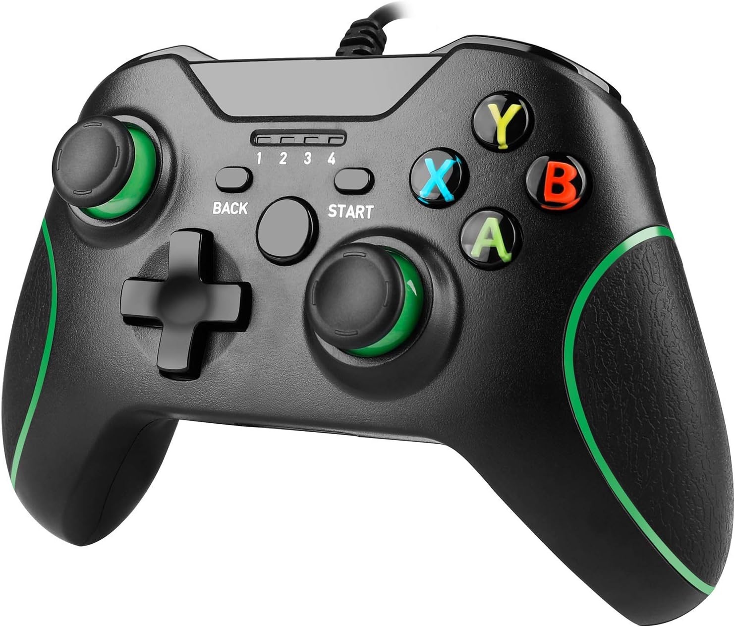 Xbox One Wired Controller, YAEYE Wired Xbox One Game Controller USB Gamepad Joypad Controller with Dual-Vibration for Xbox One PC Windows 7/8/10 (Black) (Renewed)