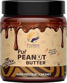PurFerme Project Ragi & Cocoa with Jaggery Peanut Butter | Creamy (500 g) Price In India