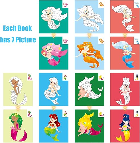 Miniatura 9 de Paquete de 5 manualidades para niños de 4 a 8 años, libros de pintura adhesiva, libros de calcomanías para niños de 4 a 8 años, cumpleaños, Navidad,