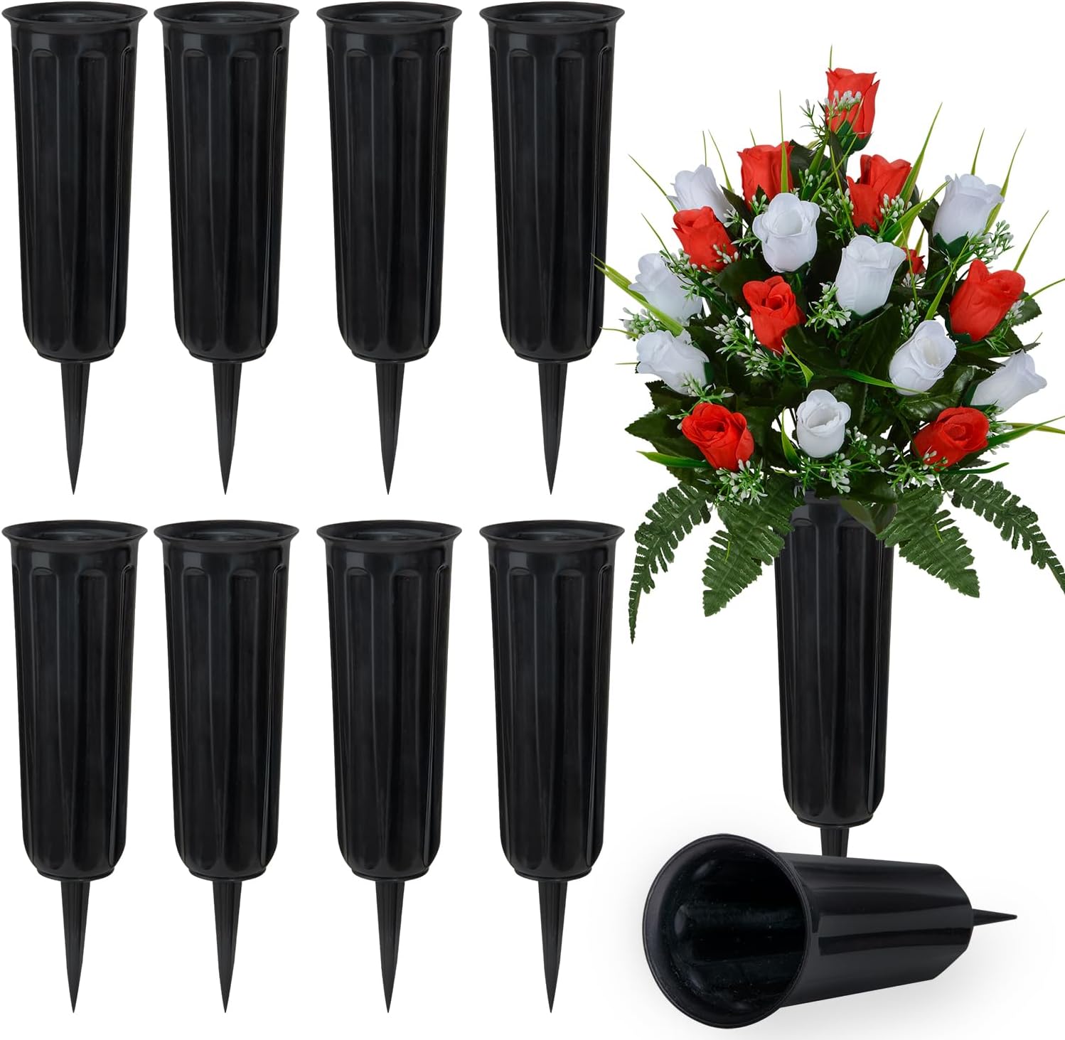 Cemetery Vases Memorial Flower Vase Plastic Flower Holders