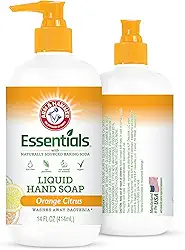 Arm & Hammer Sabonete líquido para as mãos para limpeza da pele - limpador para cozinha e banheiro com aroma cítrico de laranja - Sabonete natural para as mãos, suaviza 414 ml