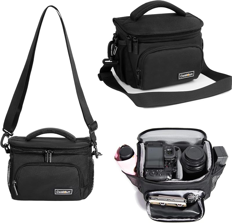Compact Camera Sling Bag, Crossbody Case for DSLR/Mirrorless | fits 1 Camera Body+1 lens. Travel Photography Camera Shoulder Messenger Bag for Canon, Nikon, Sony, Fuji ,travel ready.