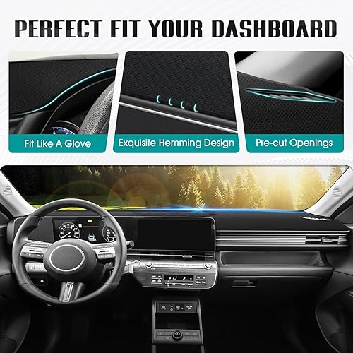 Miniatura 614 de FIILINES - Cubierta para tablero, accesorio para tablero de malla antideslizante, parasol sin reflejos y protector compatible con Toyota RAV4