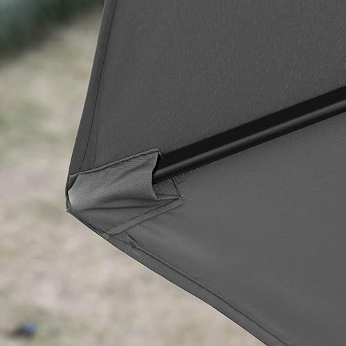 Miniatura 6 de Sunnyglade sombrilla de mesa para exteriores con 8 varillas resistentes, 9 pies